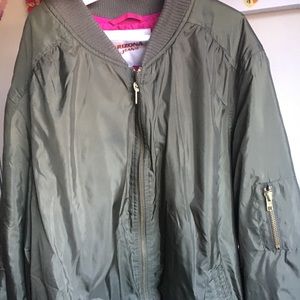 Green bomber jacket